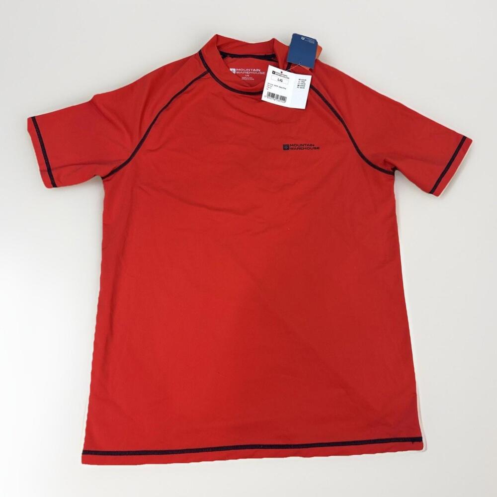 Mountain Warehouse Men's Rashguard Vest Swim Shirt UPF 50 Sz Large Short Sleeve